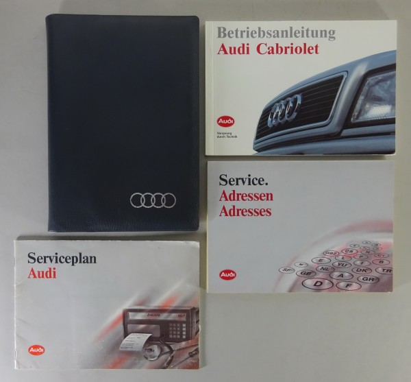 Bordmappe + Betriebsanleitung / Handbuch Audi Cabrio Typ 89 Stand 07/1992