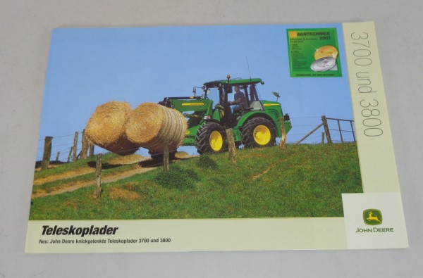 Prospekt / Broschüre John Deere Teleskoplader 3700 / 3800 von 11/2001