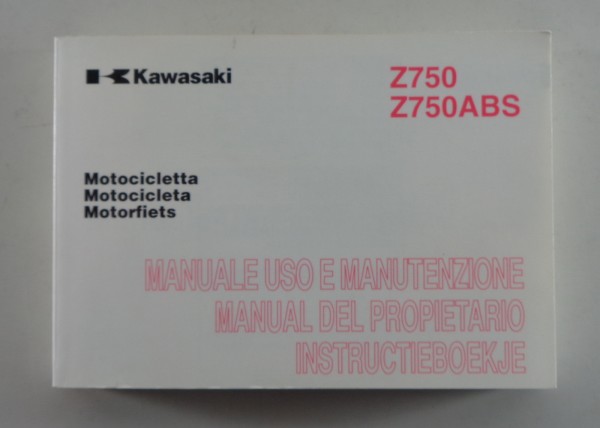 Manual Kawasaki Z 750 / Z 750 ABS von 03/2009 IT / ES / NL