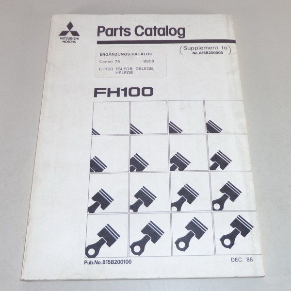 Parts Catalog / Teilekatalog Mitsubishi FH 100 Supplement / Ergänzung von 1988