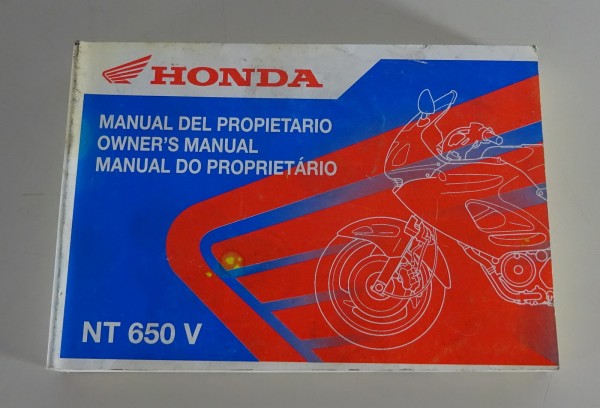 Owner´s Manual / Driver´s Handbook Honda NT 650 V Deauville Typ RC 47 from 2002