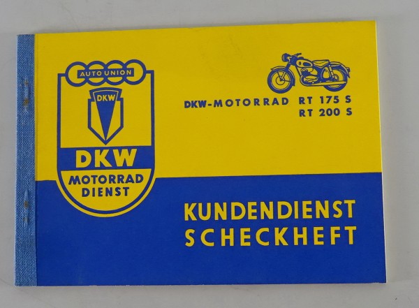 Scheckheft DKW RT 175 S / RT 200 S blanko und ohne Einträge