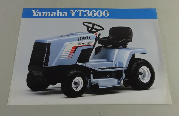 Prospektblatt / Broschüre Yamaha Rasenmähertrecker YT 3600