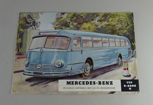 Faltprospekt / Broschüre Mercedes-Benz Omnibus O 6600 H Stand 05/1952