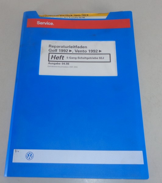 Werkstatthandbuch / Reparaturleitfaden VW Golf 3/III + Vento Getriebe 02J 4/1998
