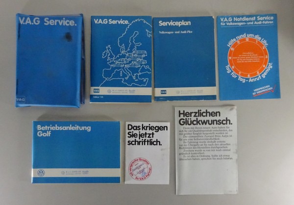 Bordmappe + Betriebsanleitung VW Golf II / 2 inklusive GTi /GTD Stand 07/1985