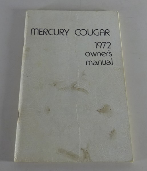 Owner´s Manual / Handbook Mercury Cougar Stand 1972