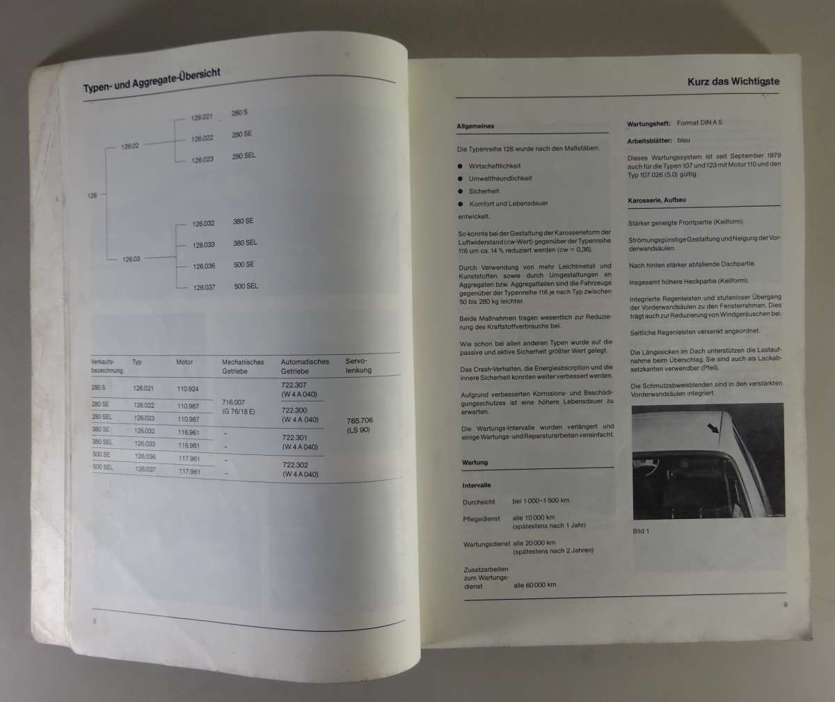Werkstatthandbuch Mercedes W126 S-Klasse 280 380 500 S / SE / SEL
