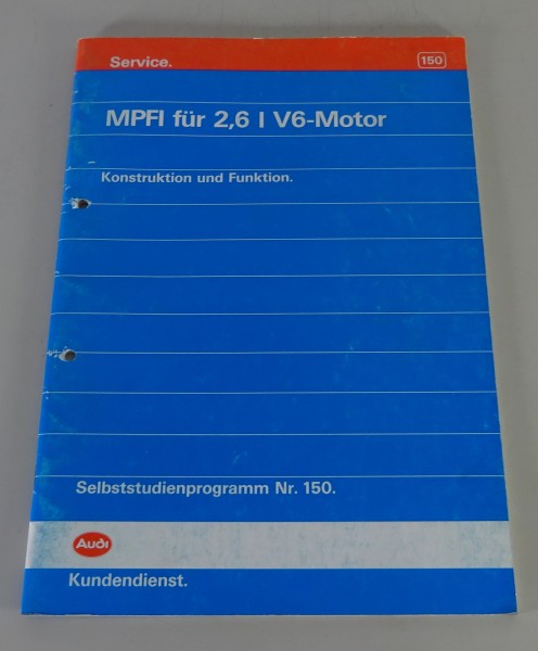 Selbststudienprogramm SSP 150 MPFI 2,6 l V6 Motor ABC Audi 80 B4 Cabrio Typ 89