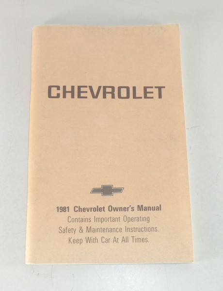 Owner's Manual / Betriebsanleitung Chevrolet Malibu / Monte Carlo / Caprice