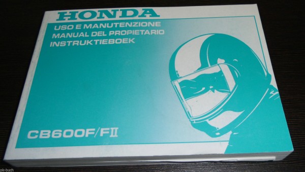 Uso E Manutenzione Instruktieboek Honda CB 600 F II Manual Del Propietario 1999