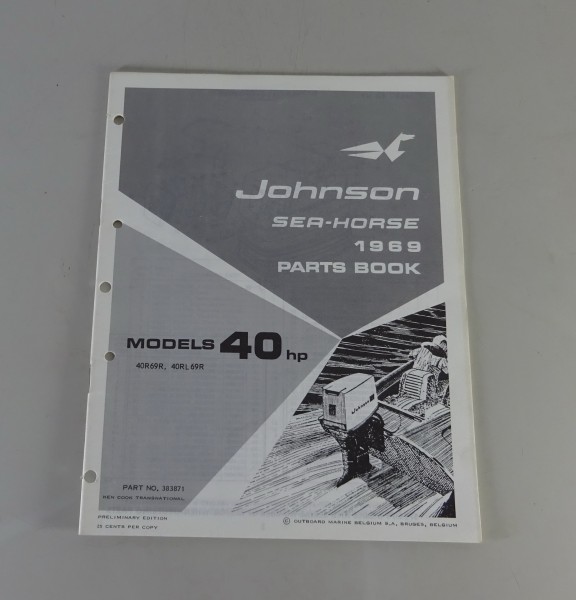 Teilekatalog OMC Johnson Outboards 40 PS Models von '69