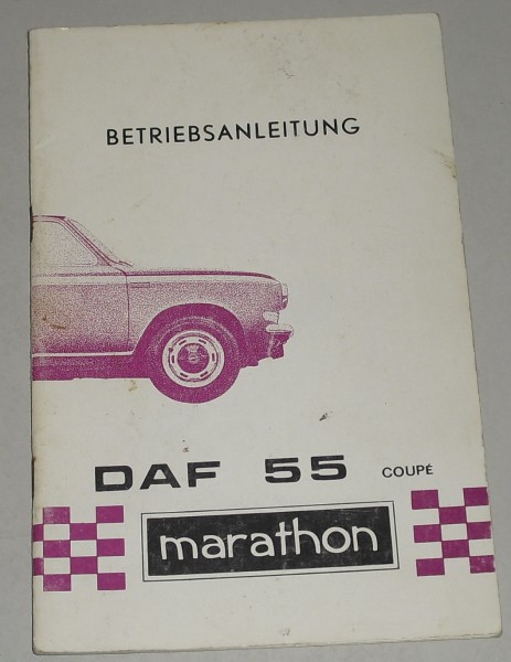 Betriebsanleitung / Handbuch DAF 55 Coupé Marathon von 1972
