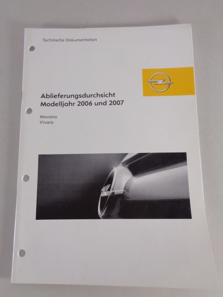 Technische Information / Ablieferungsdurchsicht Opel Movano A, Vivaro A 2006/07