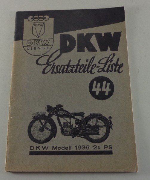 Teilekatalog DKW Modell 1936 2 1/2 PS