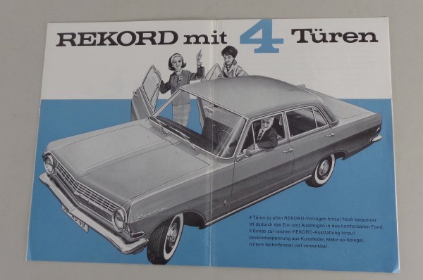 Prospekt / Broschüre Opel Rekord A