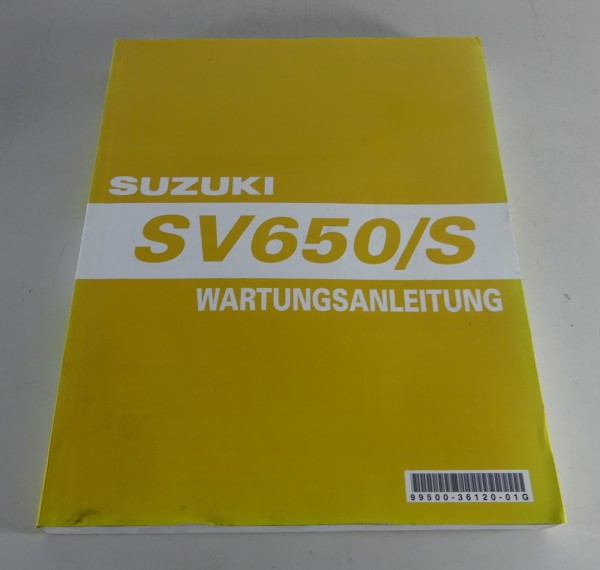 Werkstatthandbuch / Wartungsanleitung Suzuki SV650/S Sporttourer K3 von 02/2003