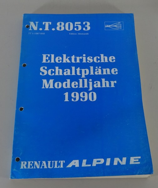 Werkstatthandbuch / Elektrische Schaltpläne Renault Alpine V6 GT + V6 Turbo 1990