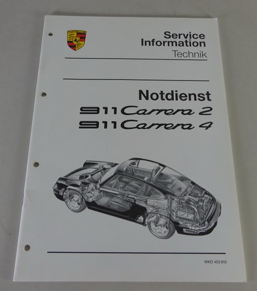 Service Information Notdienst Porsche 911 Carrera 2 / 4 Typ 964 Stand 08/1989