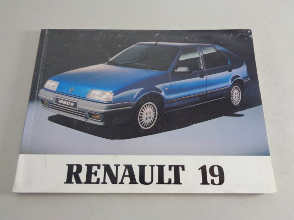 Betriebsanleitung / Handbuch Renault 19 Stand 1990