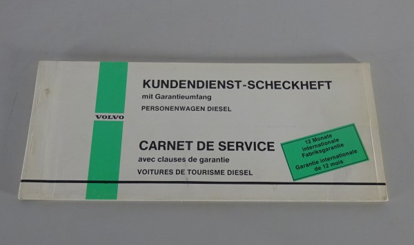 Scheckheft / Serviceheft blanko Volvo 240, 242, 244, 245, 262 C, 260 264, 340...