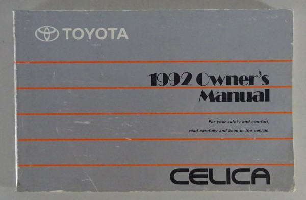 Owner's manual / Handbook Toyota Celica T18 from 1991