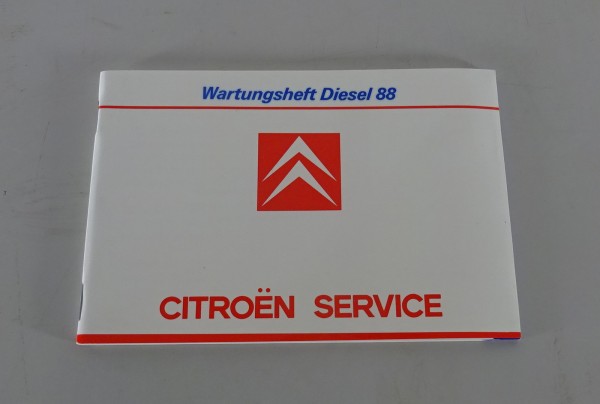 Scheckheft / Serviceplan blanko Citroen BX / CX / C25 Diesel Stand 07/1987