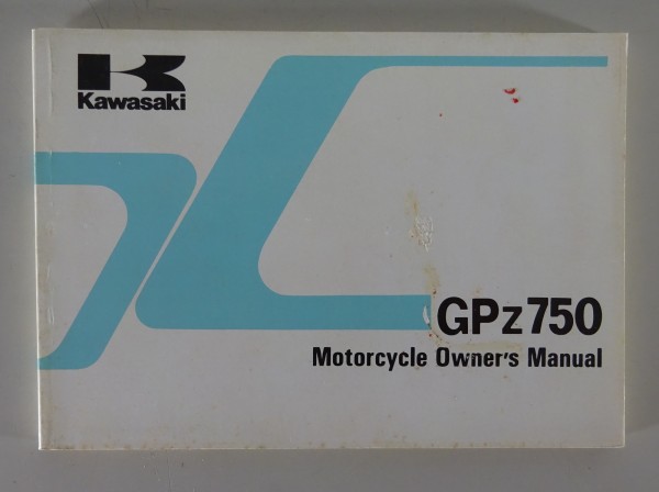 Owner's Manual / Handbook Kawasaki GPZ 750 / ZX750-A2 from 10/1983