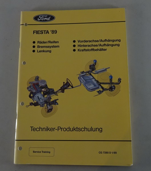 Schulungsunterlage Ford Fiesta von 01/1989