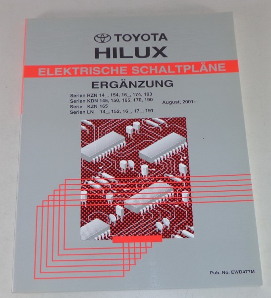 Werkstatthandbuch Schaltpläne Toyota Hilux Nachtrag Stand 08/2001