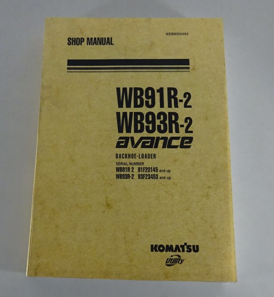Workshop Manual / Werkstatthandbuch Komatsu Baggerlader WB91R-2 / WB93R-2 von 02