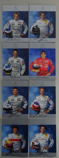 Autogrammkarten Mercedes Benz mit Fahrern der Formel 1, Formel 3 und DTM 2003