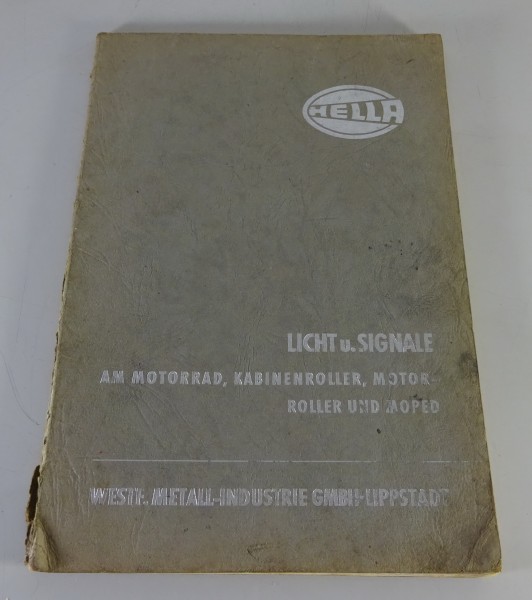 Katalog Hella Scheinwerfer und Leuchtsignale Für Motorrad, Roller Stand 1955