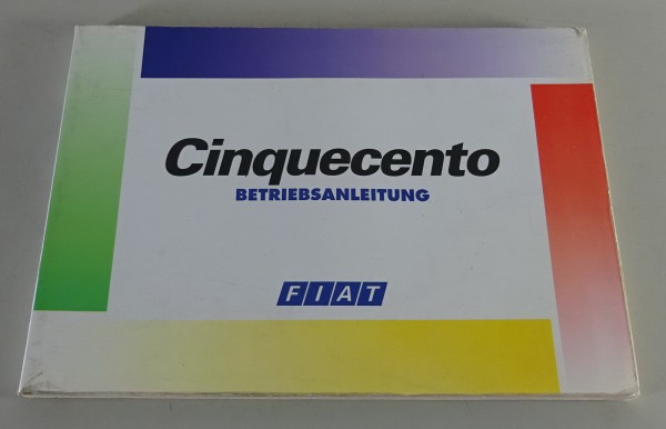 Betriebsanleitung / Handbuch Fiat Cinquecento Stand 12/1995