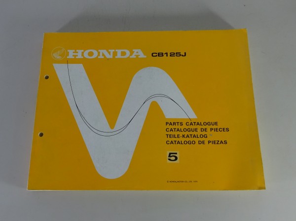 Teilekatalog / Ersatzteile / Parts List Honda CB 125 J von 1979