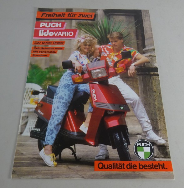 Prospekt / Broschüre Puch Lido Vario Stand 1985