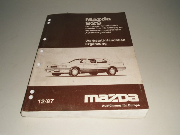 Werkstatthandbuch Nachtrag Mazda 929 Typ HC mit Automatik Stand 12/1987