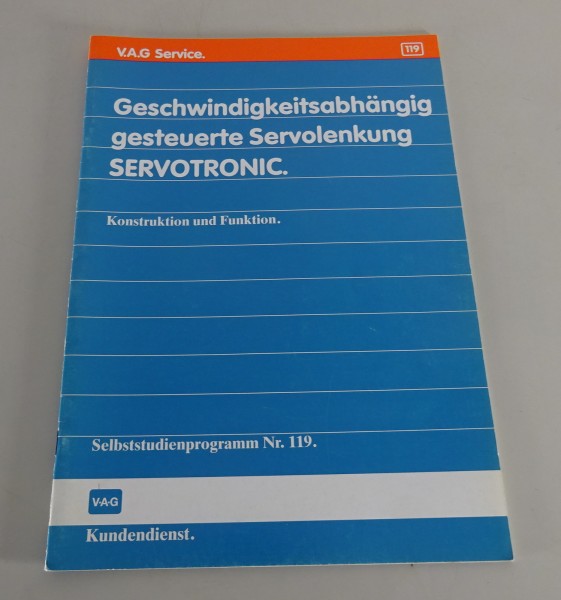 SSP 119 Geschwindigkeitsabhängig gesteuerte Servolenkung SERVOTRONIC in Audi V8