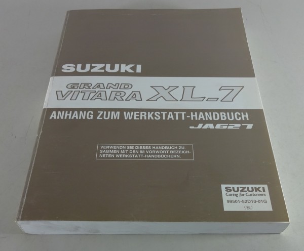 Werkstatthandbuch Nachtrag Suzuki Grand Vitara XL-7 JA627 Stand12/2002