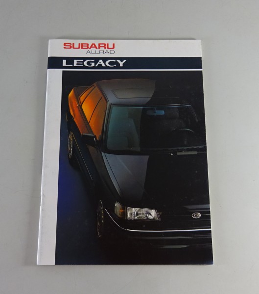 Faltprospekt / Broschüre Subaru Legacy Allrad Stand ca. 1989