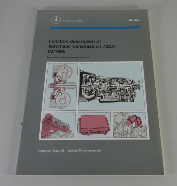 Workshop Manual Mercedes Automatic Transmission 722.6 W5A 580 from 03/1995