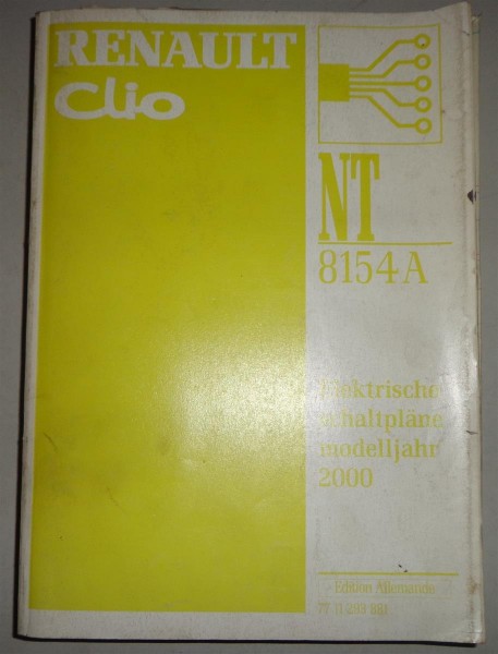 Werkstatthandbuch Elektrik / Elektrische Schaltpläne Renault Clio 2000