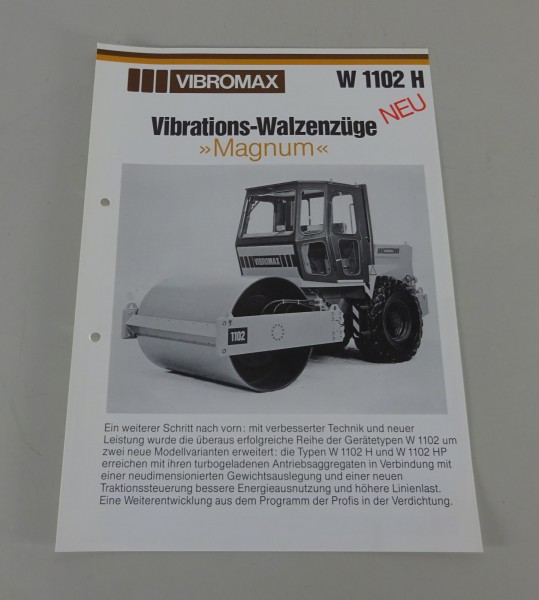 Prospektblatt / Broschüre Vibromax Vibrations-Walzenzüge W 1102 H / HP