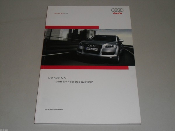 Originale Produktinformation Produktinfo Audi Q7 - 09/2005!