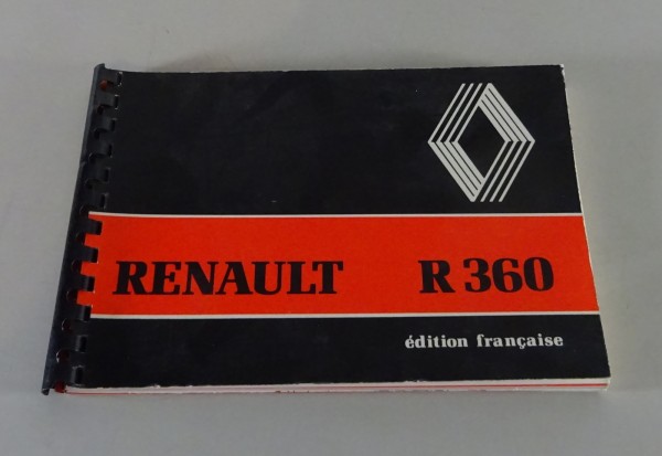Betriebsanleitung / Handbuch Renault LKW R 360 Stand 10/1981