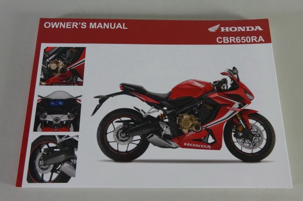 Owner´s Manual / Handbook Honda CBR 650 RA Stand 2019 English