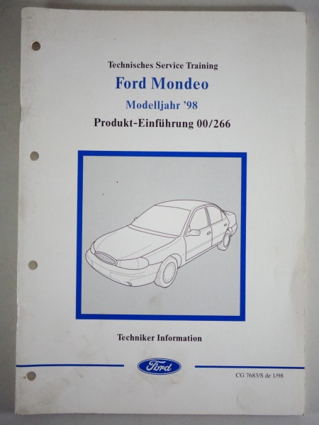 Technische Information Service Training Produkt Einführung Ford Mondeo MJ 1998