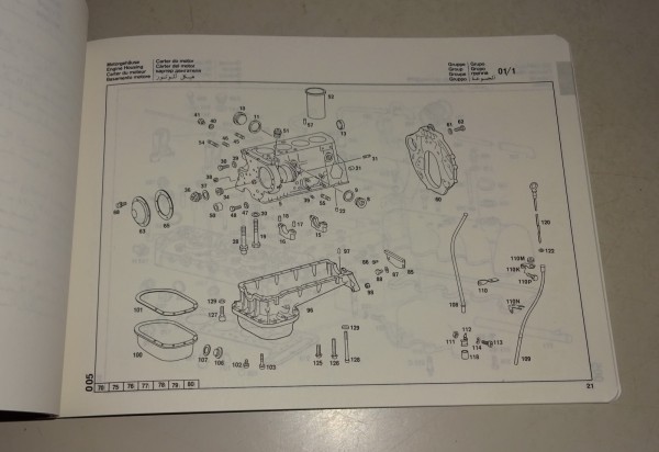 Bildkatalog Teilekatalog Mercedes Benz Diesel Motor OM 615 200 D von 11