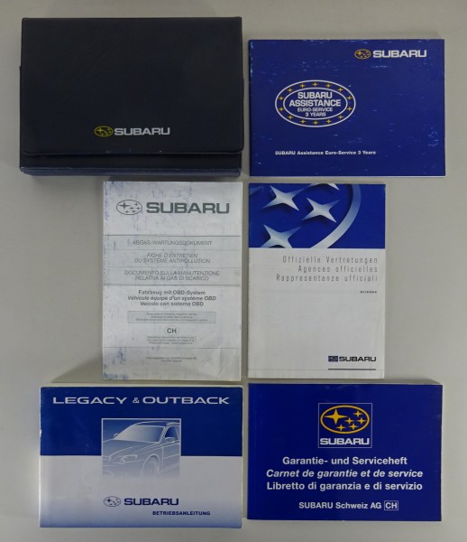 Bordmappe + Betriebsanleitung Subaru Legacy + Outback Stand 11/2003