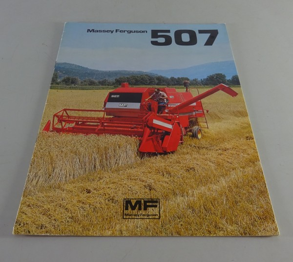 Faltprospekt / Broschüre Massey Ferguson Mähdrescher MF 507 Stand ca. 1980er